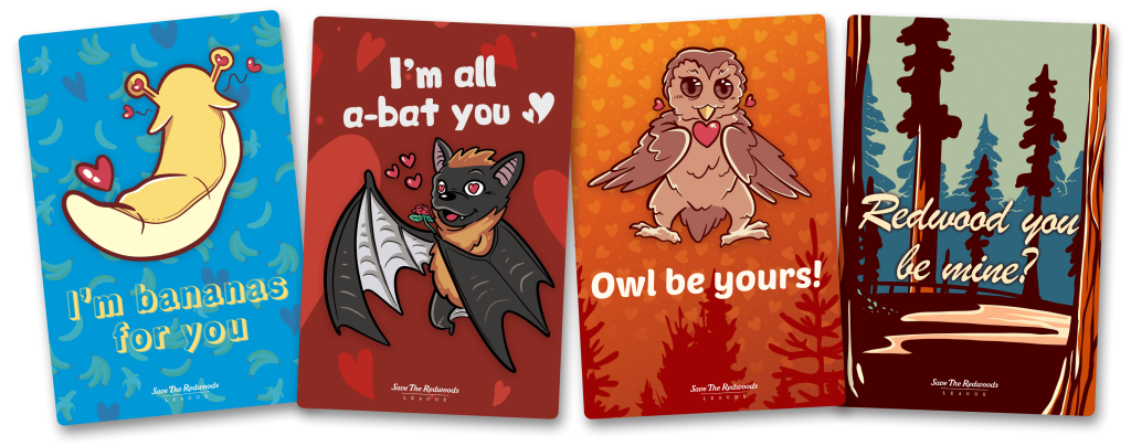Screenshot of four valentines